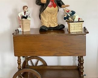 VTG BAR CART, JUDI'S PASTIME RARE CLOWN EXECUTIVE 