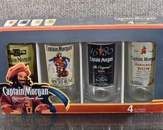 Set of 4 Captain Morgan Official Crew Gear Glasses | 15 oz. Glasses