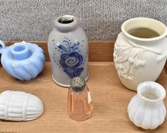 Lot of 6 Assorted Glass/Ceramic Items | Salt Shaker, Vase, Etc