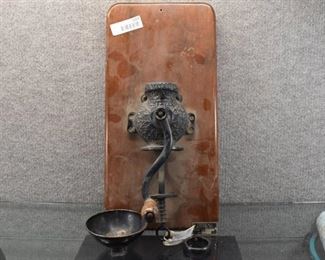 Vintage Arcade Cast Iron Coffee Mill | Some parts are not attached | 19"