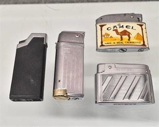 Vintage Lot of 4 Lighters | Camel, Bentley, Manor, Ronson