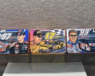 Vintage Lot of 3 Velveeta Nascar Tins | 6" x 4.25" x 2"
