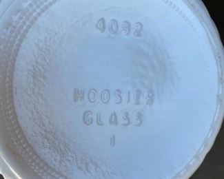Hoosier milk glass vase