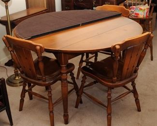 40's MAPLE TABLE AND CHAIRS SET