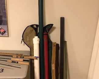 Selection of rod tubes/cases.