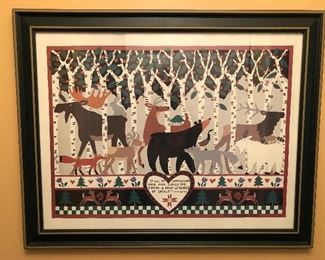 Jip Carbonari wildlife print with a quote by Chief Seattle.