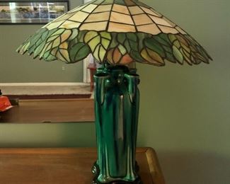 Tiffany-style table lamp.
