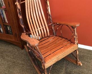 Amish hickory rocking chair.