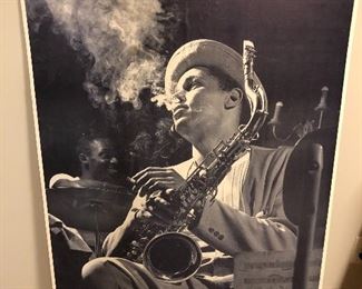 Dexter Gordon “Blows Hot And Cold” album promo poster, mounted.