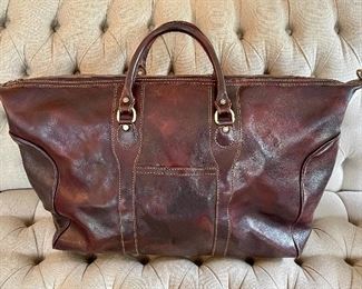 Item 95:  Leather Bag (Dark Brown) with strap: $115