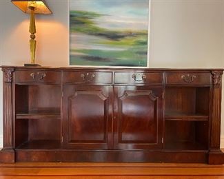 Item 69:  Handmade by Trosby Furniture of Sussex England Console Table - 83.25"l x 13.5"w x 36"h:  $545