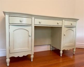 Item 74:  Pale Mint Green Mary-Kate & Ashley Collection Desk - 58"l x 20.25"w x 31.5"h: $395