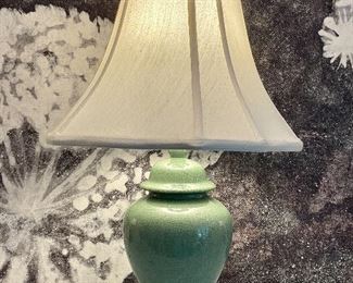 Item 77:  Celadon Lamp - 22":   $65