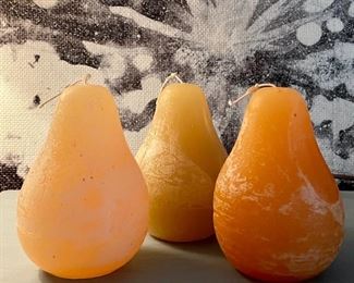 Item 121:  3 Pear Shaped Candles: $21 for 3