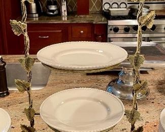 Item 117:  Two Tier Plate Stand (plates not included): 
$18
