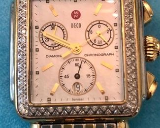 Item 233:  Michele Deco Diamond Watch B73688SS: $865
