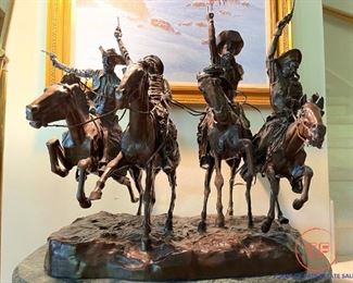 "Coming Thru The Rye" by FREDERIC REMINGTON - 29" High x 30" Wide  x 25.5" Deep 