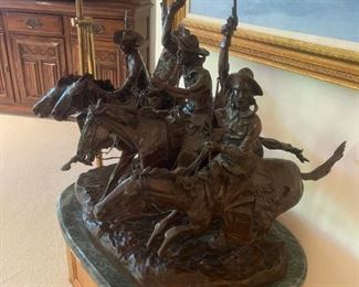 "Coming Thru The Rye" by FREDERIC REMINGTON - 29" High x 30" Wide  x 25.5" Deep 