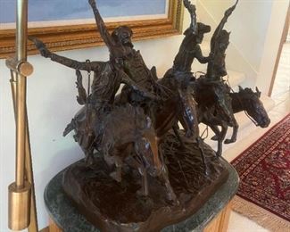 "Coming Thru The Rye" by FREDERIC REMINGTON - 29" High x 30" Wide  x 25.5" Deep 