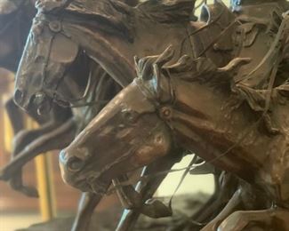 "Coming Thru The Rye" by FREDERIC REMINGTON - 29" High x 30" Wide  x 25.5" Deep 