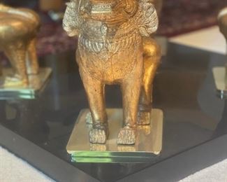 Hollywood Regency BRASS FOO DOG Coffee Table
