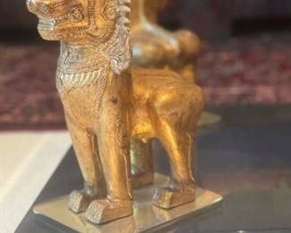 Hollywood Regency BRASS FOO DOG Coffee Table