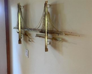 "Over The River" BROOKLYN BRIDGE Metal Wall Art Sculpture by C JERE