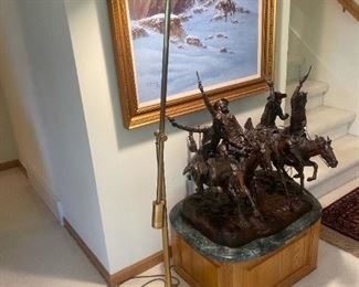 Vintage Adjustable Brass Floor Lamp