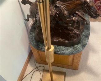 Vintage Adjustable Brass Floor Lamp
