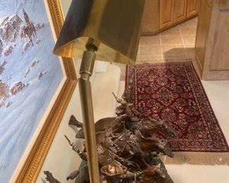 Vintage Adjustable Brass Floor Lamp