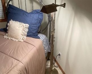 Vintage Pharmacy Style Dual Brass Floor Lamp