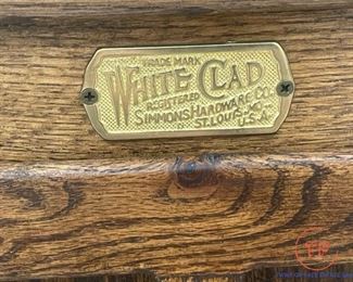 Vintage White Clad Wood Ice Box