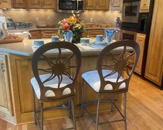 Metal Sunburst Bar Stools