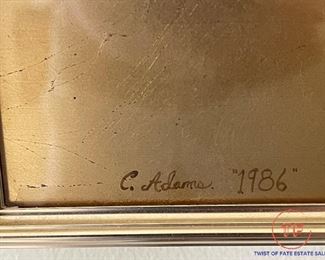 Large Signed LaBarge Eglomise Mirror