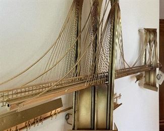 "Over The River" BROOKLYN BRIDGE Metal Wall Art Sculpture by C JERE