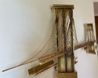 "Over The River" BROOKLYN BRIDGE Metal Wall Art Sculpture by C JERE