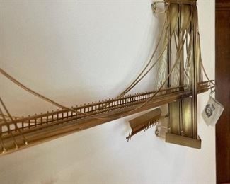 "Over The River" BROOKLYN BRIDGE Metal Wall Art Sculpture by C JERE