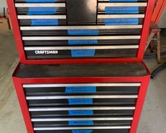 Rolling Craftsman Tool Cabinet with Tools II
