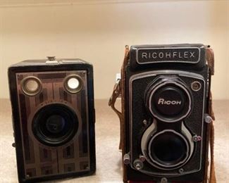 Vintage Richohflex Citizen Camera and Brownie Junior Camera