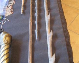 Large African Barbed Arrows/Spears.