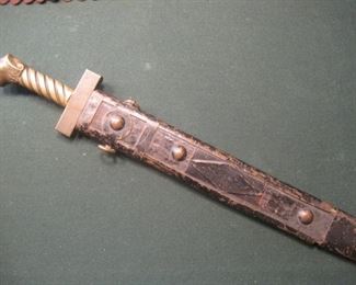 Roman Style Sword with a Wood & Leather Scabbard.
