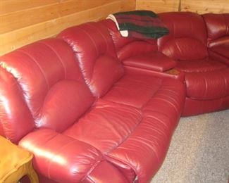 Red Sectional "AS IS"