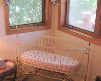Antique Iron Baby/Doll Cradle.