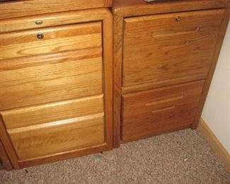 Oak File Cabinets.