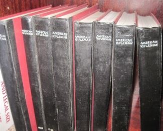 American Rifleman books. Many books on guns at this sale.