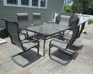 Outdoor Patio furniture set table with 6 chairs