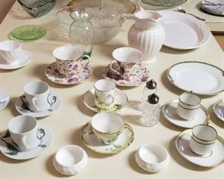 Tasste Setters Demi Cups & Saucers and GDA Limoge Demi Cups & Saucers