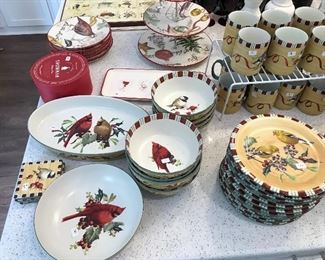 Lenox Winter Greetings Everyday China Serving Pieces  Williams Sonoma Snowman Dessert Plates/Serving Tray