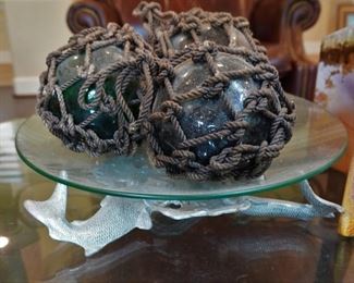 Japanese fishing floats - 3 different colors