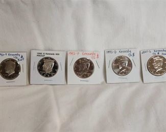 1990, 1992, 2001 Kennedy Half Dollars (DCAM included)